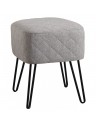 pouf sur pieds, tissu et métal
