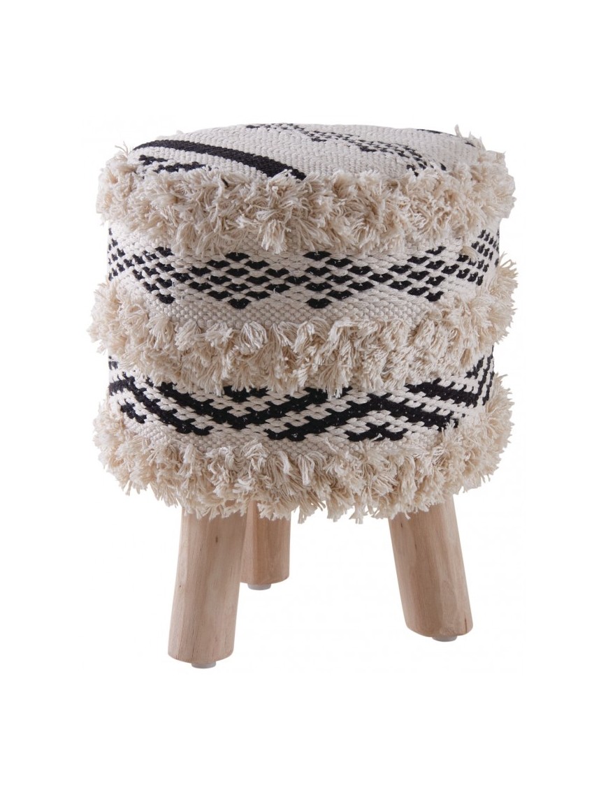 pouf sur pieds berbère en coton