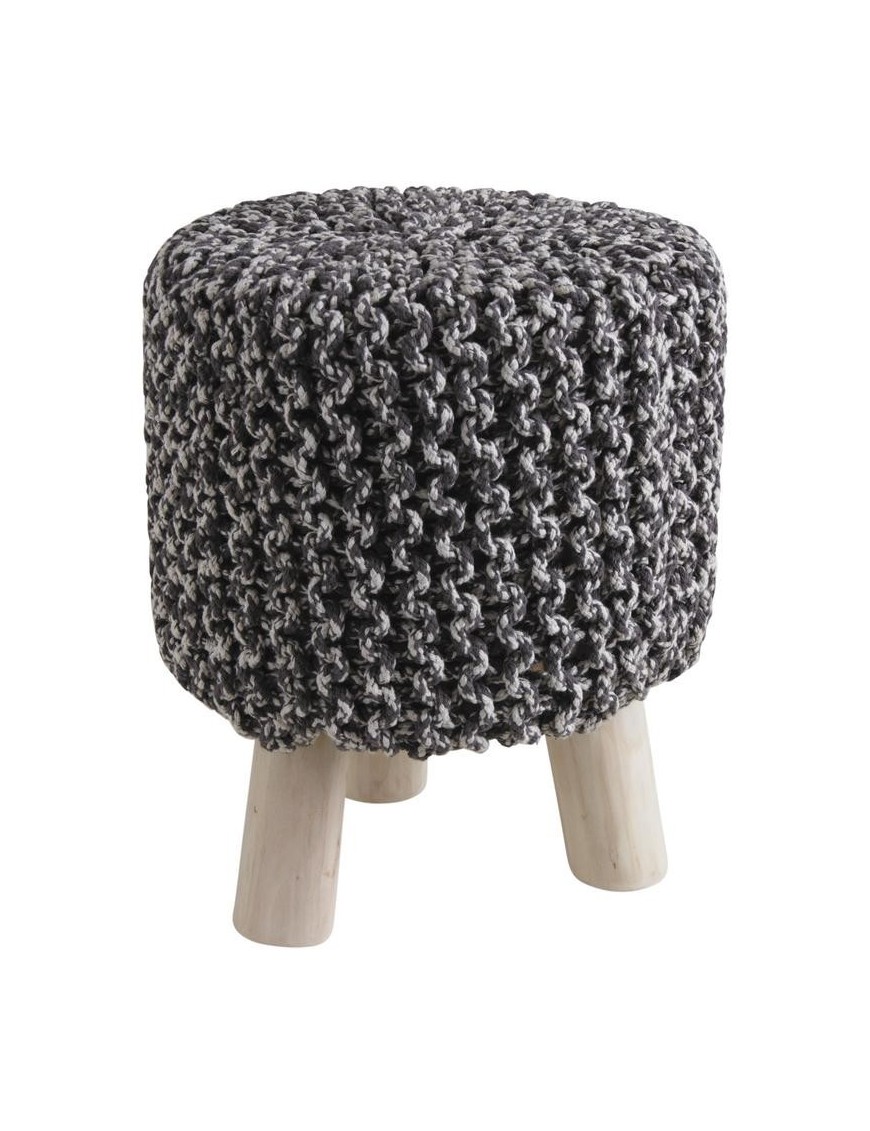 pouf sur pieds en coton