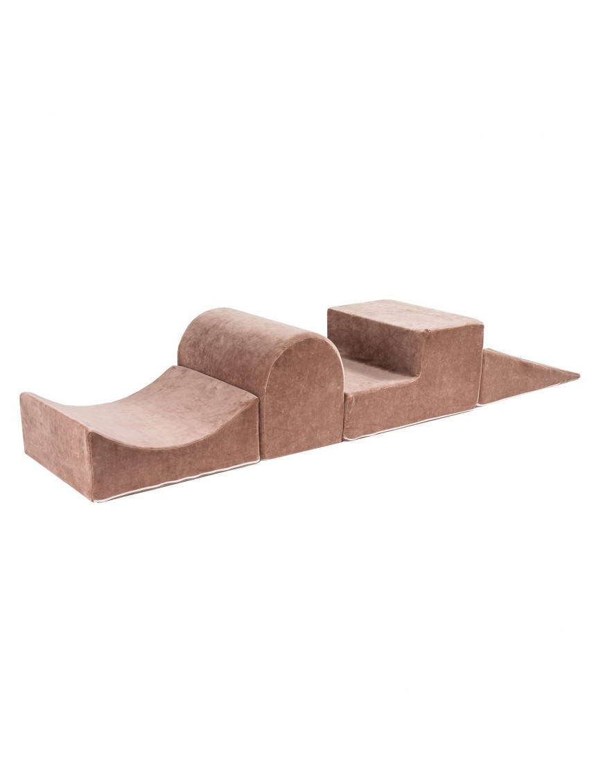 4 poufs modulables, aire de jeux enfant, beige