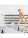 4 poufs modulables, aire de jeux enfant, gris