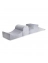 4 poufs modulables, aire de jeux enfant, gris
