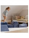 4 poufs modulables, aire de jeux enfant, bleu