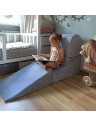 3 poufs modulables, aire de jeux enfant, gris