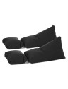 ensemble 2 poufs + 2 coussins, anthracite