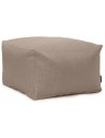 Pouf extérieur en tissu camel