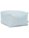 Pouf extérieur en tissu bleu