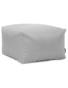 Pouf extérieur en tissu gris