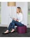Pouf rond tissu - 320 g/m² - 4 coloris